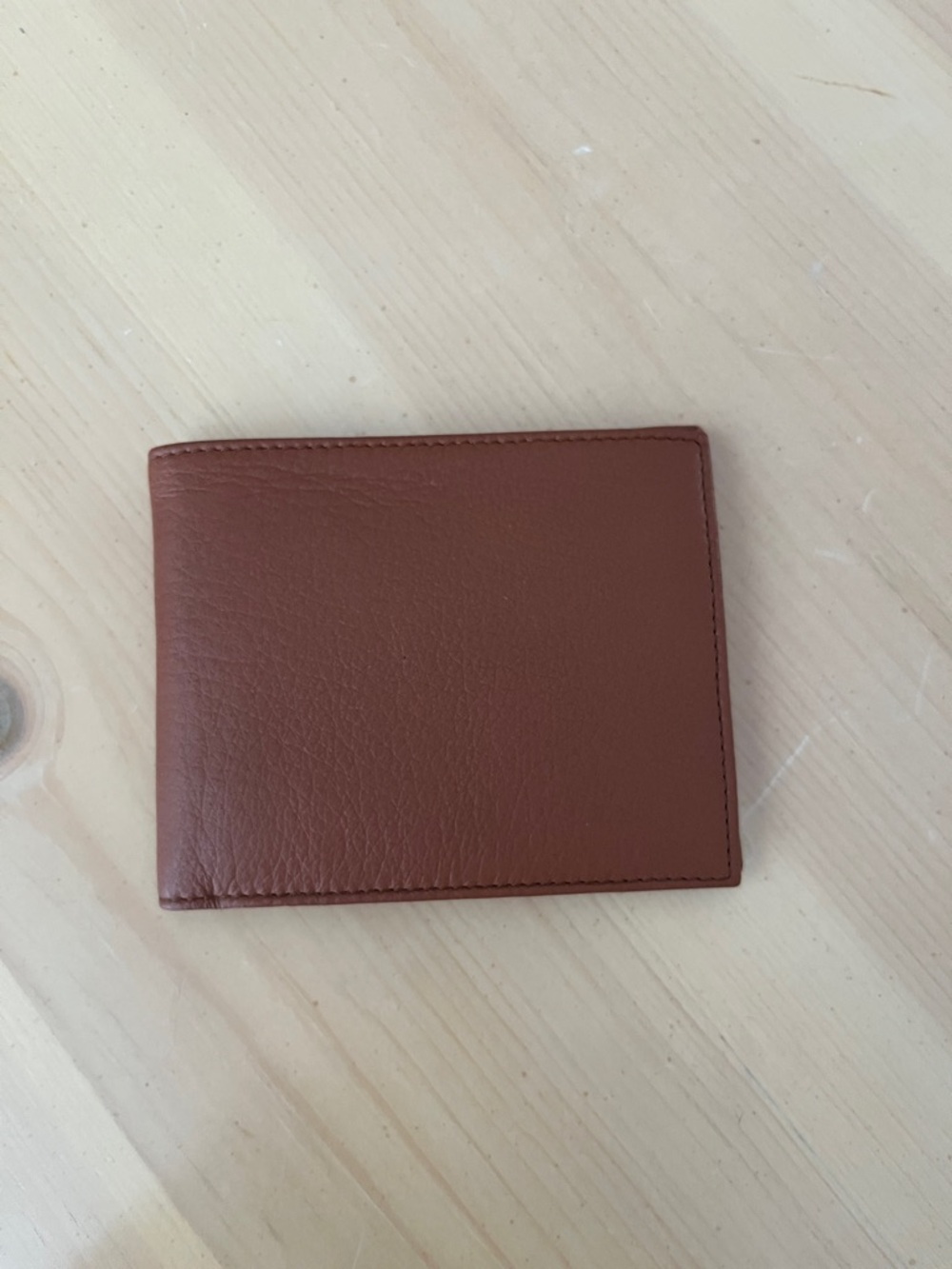 Brooks Brothers Men's Brown deerskin Leather Bi-Fold Wallet new never used